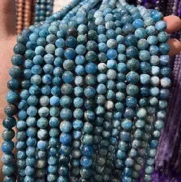 Natural Gemstone Beads Necklace - Handmade Natural Stone Jewelry,Apatite, Size 6mm/50cm, NO.33 ABC Jewelries